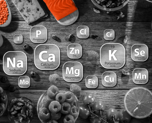 Ernährung Gesunde Lebensmittel und Mikronährstoffe stehen für eine ausgewogene Ernährung und Energieversorgung.
